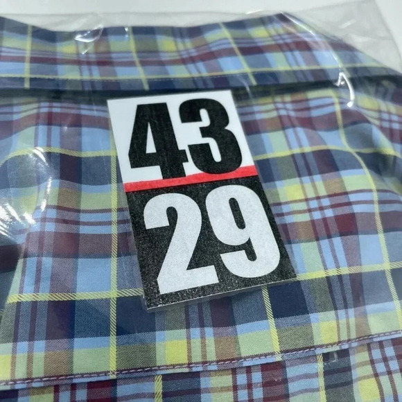 Tailorbyrd Collection Plaid Shirt Long Sleeve Button Down Mens 2XL Blue Yellow - Picture 7 of 7